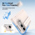 iPhone Duo Film Integrated Lens Frame Bracket Phone Case with Wristband - Apricot