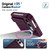 iPhone Duo Film Integrated Lens Frame Bracket Phone Case with Wristband - Wine Red