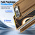 iPhone Duo Film Integrated Lens Frame Bracket Phone Case with Wristband / Pen - Gold