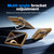 iPhone Duo Film Integrated Lens Frame Bracket Phone Case with Wristband / Pen - Gold