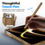iPhone Duo Film Integrated Lens Frame Bracket Phone Case with Wristband / Pen - Gold