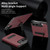 iPhone Duo Flip Cover Folding Holder Vegan Leather Protective Phone Case - Burgundy