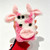 iPhone Duo Foldable Plush Dairy Cow TPU Phone Case - Pink Cow