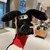 iPhone Duo Foldable Plush Rabbit TPU Phone Case - Black