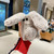 iPhone Duo Foldable Plush Rabbit TPU Phone Case - Black