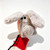 iPhone Duo Foldable Plush Rabbit TPU Phone Case - Light Grey