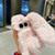iPhone Duo Foldable Plush Rabbit TPU Phone Case - Pink