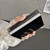 iPhone Duo Folding Shaft Magsafe Plain Leather Phone Case - Grey