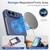 iPhone Duo Full Cover HD Integrated Magnetic Hinge Folding Phone Case - Blue