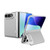 iPhone Duo Integrated Flip Cover Holder Spray-Coated Finish Phone Case - Silver