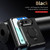 iPhone Duo Integrated Metal Folding Holder Hinge Magnetic Leather Phone Case - Black