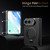 iPhone Duo Integrated Metal Folding Holder Hinge Magnetic Leather Phone Case - Black