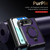 iPhone Duo Integrated Metal Folding Holder Hinge Magnetic Leather Phone Case - Purple