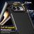 iPhone Duo Integrated Skin Feel Lens Folding Holder Pen Slot Shockproof Phone Case with Pen - Black