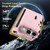iPhone Duo Integrated Skin Feel Lens Folding Holder Pen Slot Shockproof Phone Case with Pen - Pink