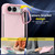 iPhone Duo Integrated Skin Feel Lens Folding Holder Pen Slot Shockproof Phone Case with Pen - Pink