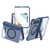 iPhone Duo Integrated Skin-Friendly Magnetic Phone Case with Holder - Blue