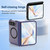 iPhone Duo Integrated Skin-Friendly Magnetic Phone Case with Holder - Blue