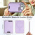 iPhone Duo Kalebol Slim MagSafe Ring Magnetic Card Bag Leather Phone Case - Purple