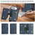 iPhone Duo Kalebol Strong MagSafe Magnetic Two-Fold Card Bag Leather Phone Case - Blue