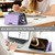 iPhone Duo Kalebol Strong MagSafe Magnetic Two-Fold Card Bag Leather Phone Case - Purple