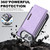 iPhone Duo Kalebol Strong MagSafe Magnetic Two-Fold Card Bag Leather Phone Case - Purple