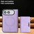 iPhone Duo Kalebol Strong MagSafe Magnetic Two-Fold Card Bag Leather Phone Case - Purple