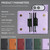 iPhone Duo Kalebol Strong MagSafe Magnetic Two-Fold Card Bag Leather Phone Case - Purple