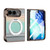 iPhone Duo Kevlar Weave Texture 360 Kickstand Integrated Film Phone Case - White