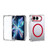 iPhone Duo lce Folding Series MagSafe Integrated Clear PC Phone Case - Red