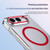 iPhone Duo lce Folding Series MagSafe Integrated Clear PC Phone Case - Red