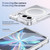 iPhone Duo lce Folding Series MagSafe Integrated Clear PC Phone Case - Silver