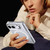 iPhone Duo lce Folding Series MagSafe Integrated Clear PC Phone Case - Silver