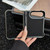 iPhone Duo Litchi Texture Electroplated Rotating Bracket Magnetic Phone Case - Brown