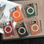 iPhone Duo Litchi Texture Electroplated Rotating Bracket Magnetic Phone Case - Dark Green