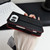 iPhone Duo Litchi Texture Foldable Stand Phone Leather Case with Screen Protector - Black