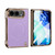 iPhone Duo Litchi-Grain Magnetic Integrated Screen Protector Phone Case - Purple