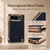 iPhone Duo Litchi-Grain Magnetic Integrated Screen Protector Phone Case - Purple