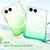 iPhone Duo Macaron Gradient Magnetic PC Foldable Phone Case - Pink Green