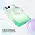 iPhone Duo Macaron Gradient Magnetic PC Foldable Phone Case - Pink Green
