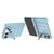 iPhone Duo Magic Shield Camera Lens Holder Foldable PC Shockproof Phone Case - Light Blue