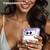 iPhone Duo PC Hybrid TPU Airbag Folding Center Axis Phone Case - Transparent Purple