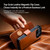 iPhone Duo QIALINO Vintage Calfskin Genuine Leather Phone Case - Dark Brown