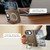 iPhone Duo Retro Crocodile PU Dual-Hinge Magnetic Holder Phone Case - Brown