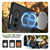 iPhone Duo Rotation Magnetic Ring Holder Hinge Integrated Film Phone Case - Black