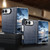 iPhone Fold Crocodile Vegan Leather Dual-Hinge Phone case - Blue