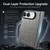 iPhone Fold Crocodile Vegan Leather Dual-Hinge Phone case - Grey