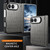 iPhone Fold Crocodile Vegan Leather Dual-Hinge Phone case - Grey