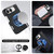 iPhone Fold Fine-grained Vegan Leather Dual-Hinge Magnetic Phone Case - black