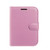 iPhone Fold Litchi Texture Horizontal Flip Leather Phone Case with Holder - Pink